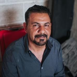 Man looking at camera