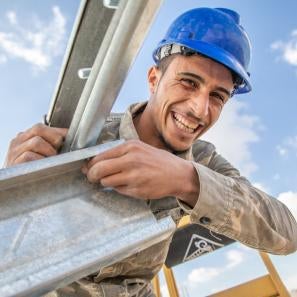 Young jordanian construction worker.