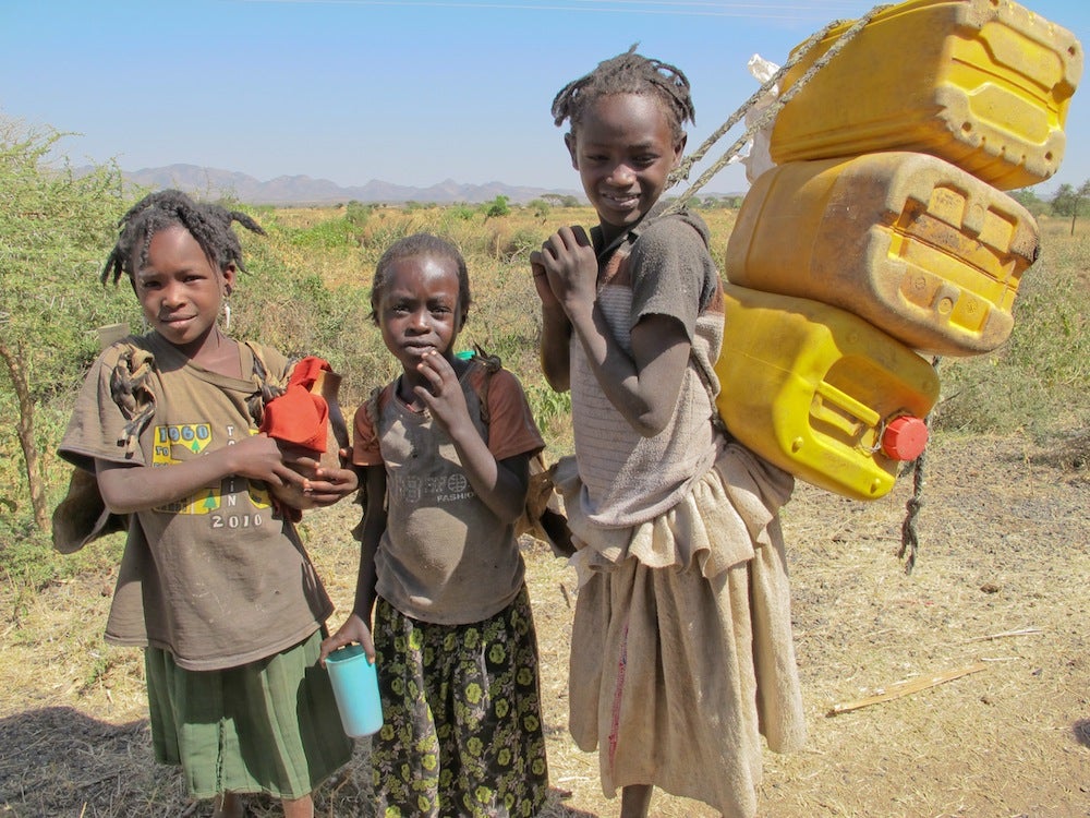 From a young age, girls in Ethiopia are expected to gather wood, fetch water and shop for the family’s food. It can take all day to collect enough food and water for one meal, so there is often no time for school. Photo: Joni Kabana for Prosper Global