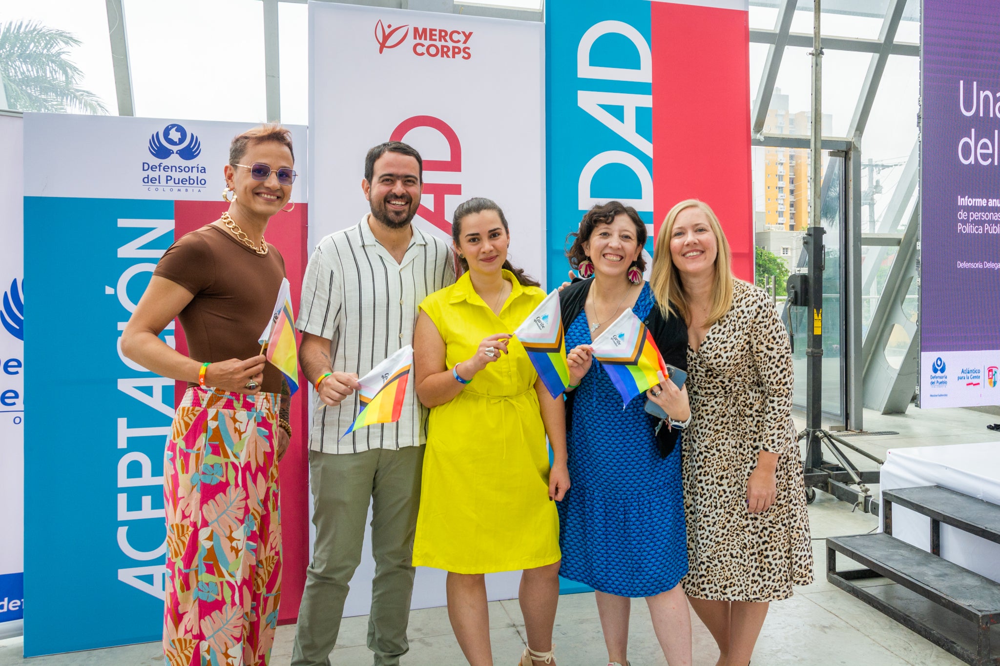 Prosper Global team members take part in an International Day Against Homophobia, Biphobia, and Transphobia event in Barranquilla, Colombia.