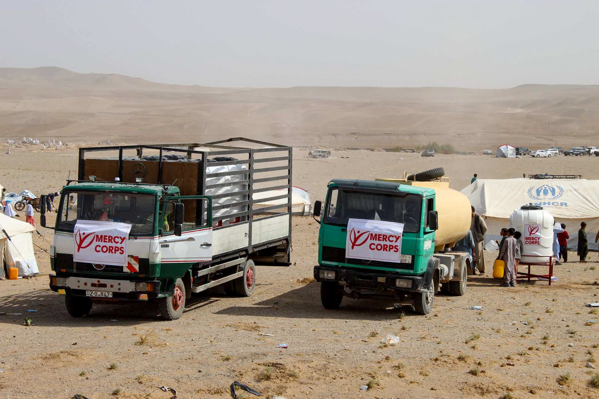 Entire villages were forced to relocate after the earthquakes struck northwest Afghanistan. At this encampment, Prosper Global is providing clean water to more than 300 families.
