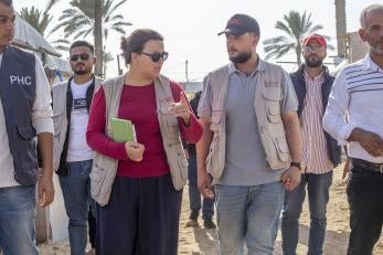 Prosper global, drc and phc staff conduct a joint site visit as part of ongoing coordination to support effective delivery of assistance across gaza.