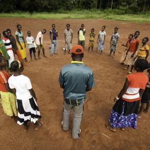 People standing in a circle