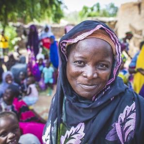 Woman smiling in niger