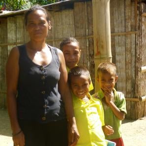 Celeste da silva and her three children