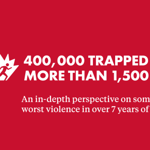 400,000 trapped. more than 1,500 killed. an in-depth perspective on some of the worst violence in over 7 years of war