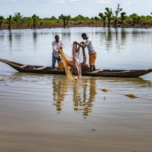 Two men fishing