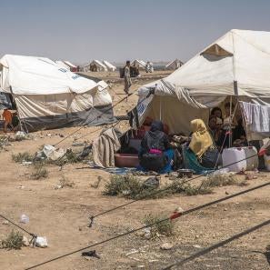 In this informal settlement in syria, people are still waiting to be able to return home. we're providing them with arrival kits to help them with basic essentials. photo: ezra millstein/prosper global